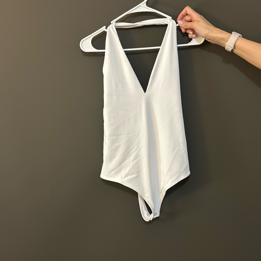 White body suit halter top